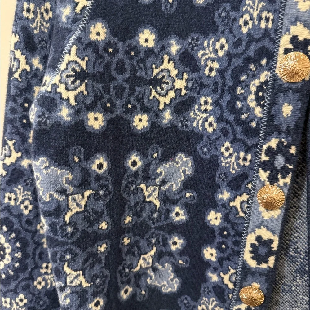 Cara Cara Livi Jacket Navy and Cream Knit Cardigan - Picture 5 of 7